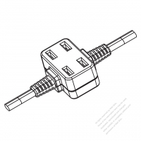 Taiwan AC Connector 2-Pin Multi-Outlet Connectors 3A-7A 125V, 7A-10A 125V, 10A-15A 125V