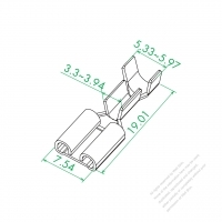 250 Vertical Female Terminal