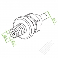 PV/ Solar Panel Input/ Output, Round Plug, Watertight IP 67, 250V 20A DC, Lock-in Power cord, Wire harness, Module assembly. Ø ID 3.2mm, OD Ø8.5mm