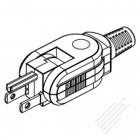 USA/Canada Rotatable Plug (NEMA 5-15P)  3-Pin 15A 125V