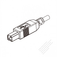 USB 2.0 B Plug, 4-Pin (Straight)