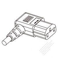 IEC 320 C13 Connectors 3-Pin Angle 10A 125/250V