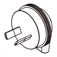 Adapter Plug, Australian (L) (Upward Type) to IEC 320 C1 Female Connector 2 to 2-Pin 0.2A