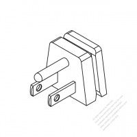 USA/Canada NEMA 5-15P Straight AC Plug, 2 P/ 3 Wire Grounding 15A 125V