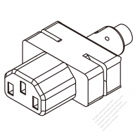 IEC 320 C13 Connectors 3-Pin Straight 10A/13A 125V