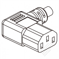 USA/Canada IEC 320 C13 Connectors 3-Pin Angle 7A-15A 125,250V