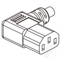 IEC 320 C13 Connectors 3-Pin Angle 7A/10A/13A/15A/125,250V