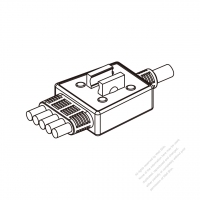 AC Power Cord Strain Relief Unit (SR)  1 to 5, With cable clip, Cable OD SIZE: Ø7.9 Ø8.5