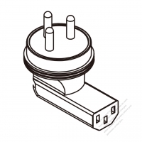 Adapter Plug, Greek Angle Type to IEC 320 C13 Female Connector 3 to 3-Pin 10A 250V