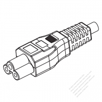 IEC 320 C5 Connectors 3-Pin Straight 10A 125/250V