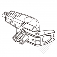 IEC 320 C7 Connectors 2-Pin Angle 2.5A 250V