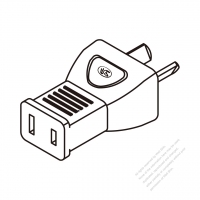 Australian Adapter Plug to NEMA 1-15R Connector 2 to 2-Pin