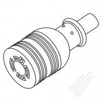 USA/Canada Twist Locking (L14-20R) 3 P 4 Wire Grounding , 20A/ 125, 250V