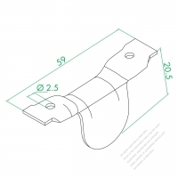 WS-GE Flat Lug Small Hole