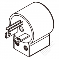 USA/Canada 	(NEMA 6-20P) 3-Pin Straight Blade Plug, 2 P, 3 Wire Grounding, Angled,20A 250V