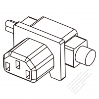 IEC 320 C13 Connectors 3-Pin Straight 10A/13A/15A 125V