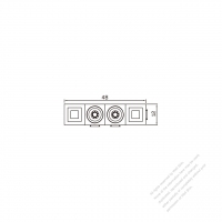 20/30A, 2-Pin Plug Connector, 48mm x 12mm