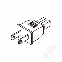 Adapter Plug, USA to IEC 320 C7 Female Connector 2 to 2-Pin 7A 125V, 2.5A 125V