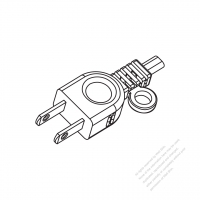 Taiwan/ Japan 2-Pin 2 wire Straight AC Plug, 7A/9A/ 11A/ 15A/12A 125V