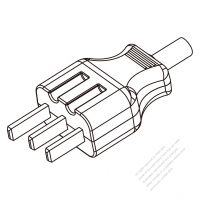 Russia 3-Pin Electric Cooker AC Plug, 25A 250V