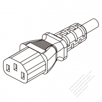 Europe IEC 320 C13 Connectors 3-Pin Straight 10A 250V