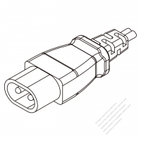 Japan IEC 320 C1 Plug Connectors 2-Pin 0.2A 125V