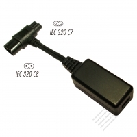 AC/DC 5V 1A T Shape USB adapter 2 Pin C7/ Sheet C + USB, with 15cm AC Cord