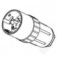 USA/Canada Marine Shore (NEMA SS2-50P) 4-Pin Straight blade plug. 3 P, 4 Wire Grounding, 50A 125V/250V