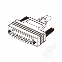 DC Straight Twenty-five-Pin Connector