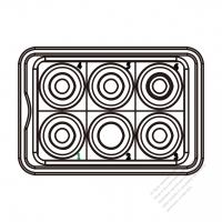 20/30A, 6-Pin Outlet  (Hole 2)