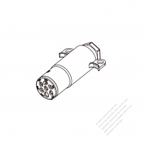 RV, Truck, Trailer  Heavy Duty Vehicle, 7-Female Round-Pin