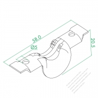 WS-GE Small Lug Large Stick Out ( Large Hole )