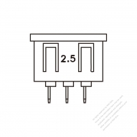 IEC 60320-1 (C16) Appliance Inlet 10A/ 15A