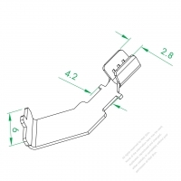 WS-035-10 Wire Upper Switch Left Terminal