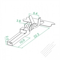 6.2 Vertical Male Terminal