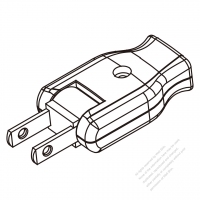 Taiwan/Japan (Rotatable) Plug 2-Pin 7A-15A 125V