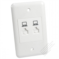 Taiwan/USA Wall Plate Receptacle RJ45 X 2