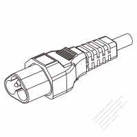 Europe IEC 320 Sheet A (C6) Plug Connectors 3-Pin Straight 2.5A 250V