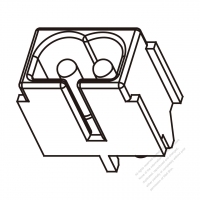 IEC 60320-1 (C8) Appliance Inlet, Screw Type, 2.5A