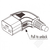 IEC 320 C19 Connectors 3-Pin Angle (Left) 16A 250V