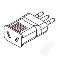 Adapter Plug, Italy plug to Australia connector 3 to 2-Pin