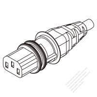Europe IEC 320 C13 Connectors 3-Pin Straight 10A 250V