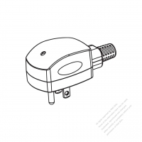 USA/Canada NEMA 5-15P Elbow AC Plug, 2 P/ 3 Wire Grounding 15A 125V (Bluetooth remote control)