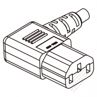 IEC 320 C13 Connectors 3-Pin Angle 10A 125/250V