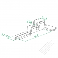 T1M001B-ST (110 Male Terminal )