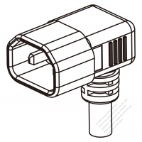 Europe IEC 320 Sheet G Plug Connectors 3-Pin Angle 10A 250V