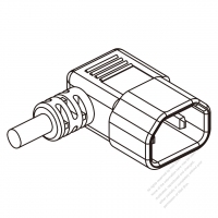 Europe IEC 320 Sheet G Plug Connectors 3-Pin Angle 10A 250V