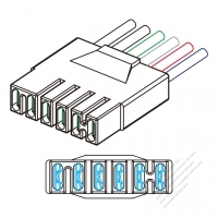 EM Series, Straight 6-Pin F Connector, Cable OD size: 12AWG