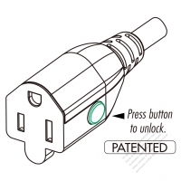 USA/Canada AC Connector 3-Pin (NEMA 5-15R) Straight Blade Grounding Connector 13A/15A 125V