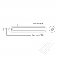 USA/Canada Type AC Power PVC Wire UL1015 Stranded